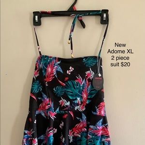 Adome tanki XL, Black bottom with floral top